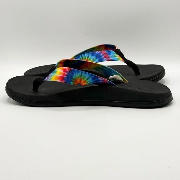 Chaco Chillos Flip Flops in Rainbow Tie Dye - Men’s US 12 - Picture 7 of 10